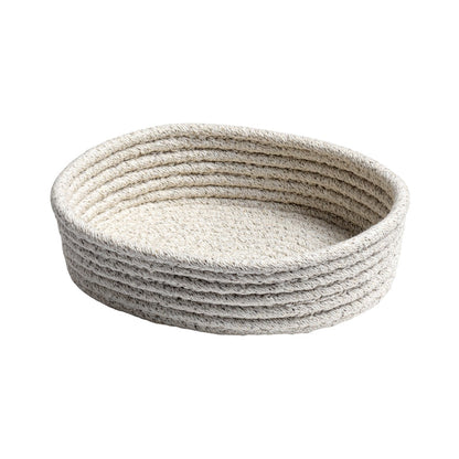 Zelphira Small Oval Catch-All Basket - Light Grey