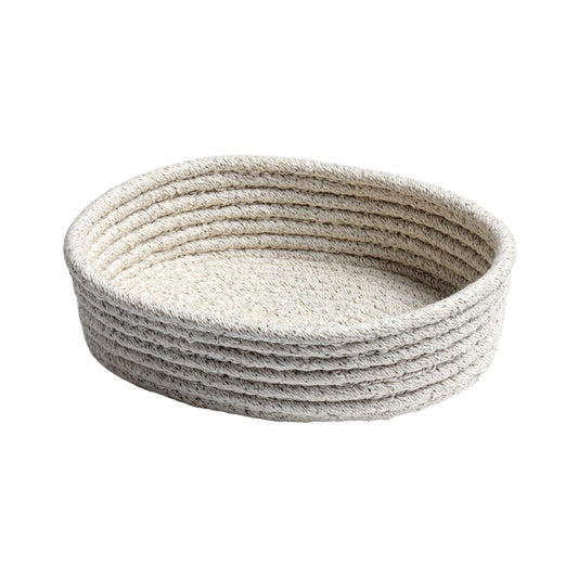 Zelphira Small Oval Catch-All Basket - Light Grey